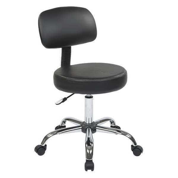 Back Vinyl Stool, Black