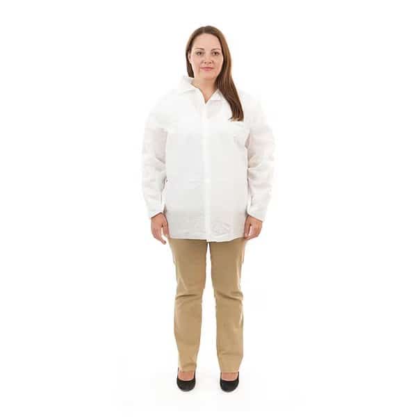 Long Sleeve Shirt, 4XL, SMS, Snap, Open Cuff, Serged Seam, 30 PK