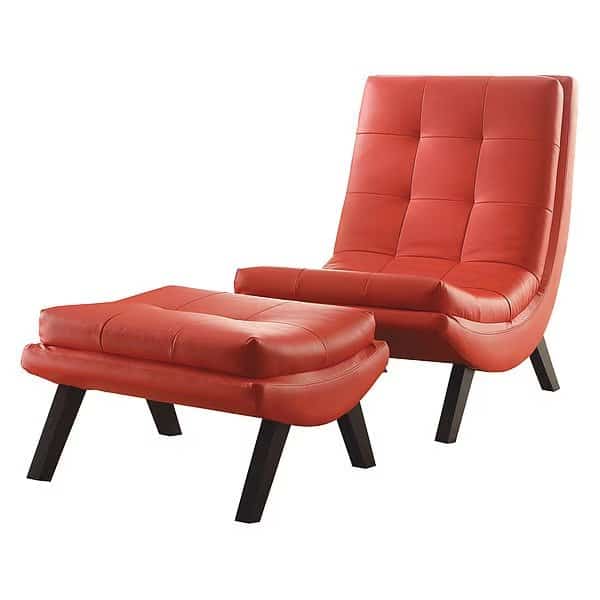 Collection: Tustin Lounge Chair And Ottoman Set, 25 in W Chair: 35-1/2"; Ottoman: 21-1/4" L