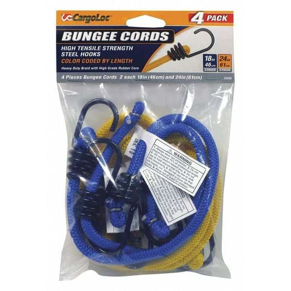Bungee Cords,18"/24",4 pcs., Mfr#: 32550, CARGOLOC