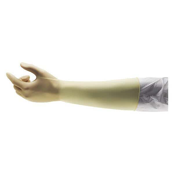 Cleanroom Gloves, ISO 4 ISO Class, Latex, 16 in L, Beige, S, 200 PK