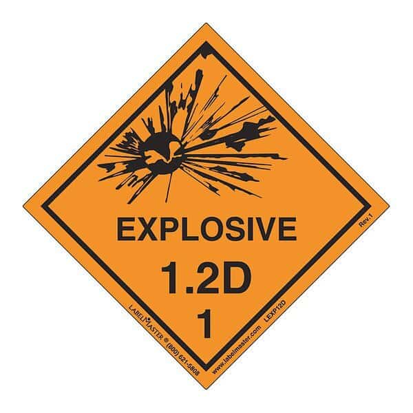 Explosive 1.2 D Label, Paper, PK500