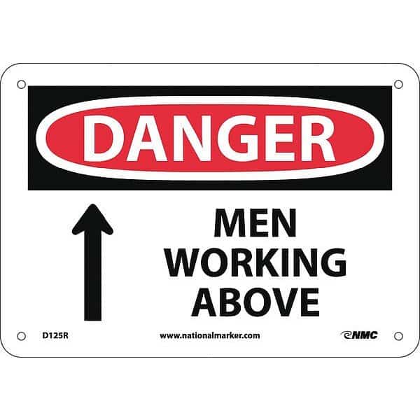 Danger Men Working Above Sign, D125R