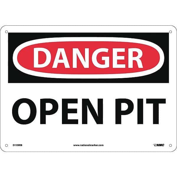 Danger Open Pit Sign, D109RB