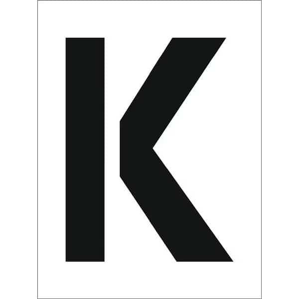 Individual Character Stencil 12" Number Set, PMC12-K