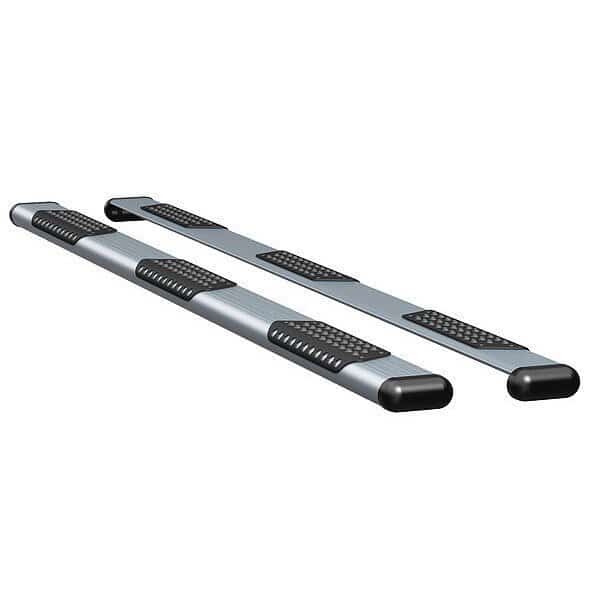 6" Silver Powder Coated Aluminum Side Steps