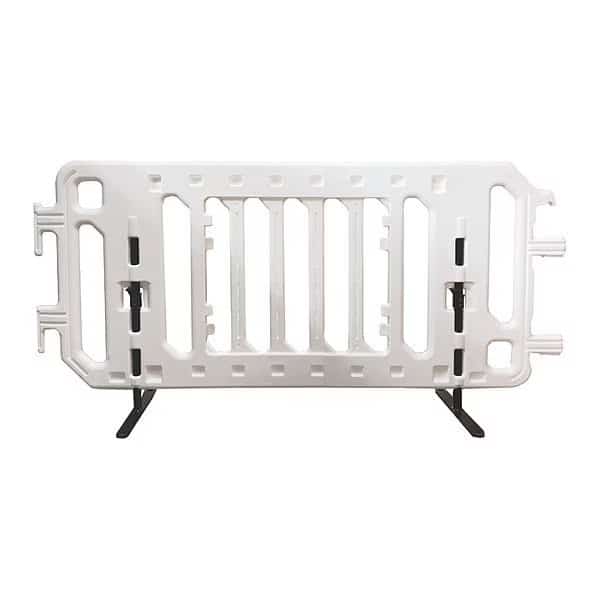 Crowd Control Barricade, 6 ft., HD, Wht, PLASTICADE, Mfr# 2004-W