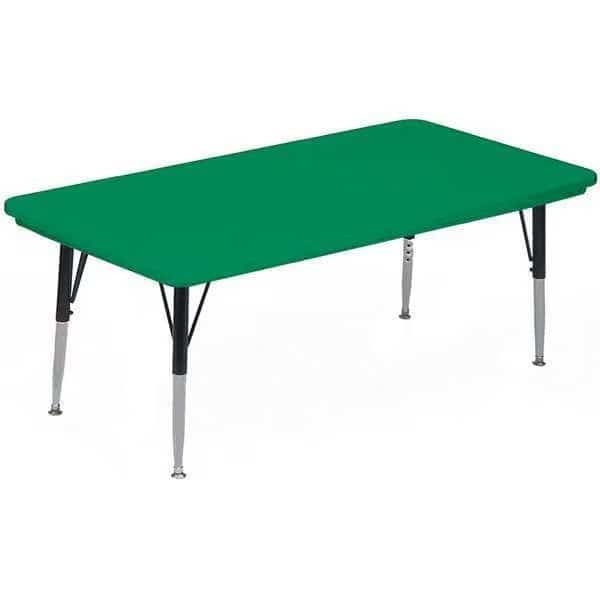 Rectangle Adjustable Height Activity Kids School Plastic Blow Molded Table, 24" X 48" X 19" to 29, CORRELL, Mfr# AR2448-REC-29