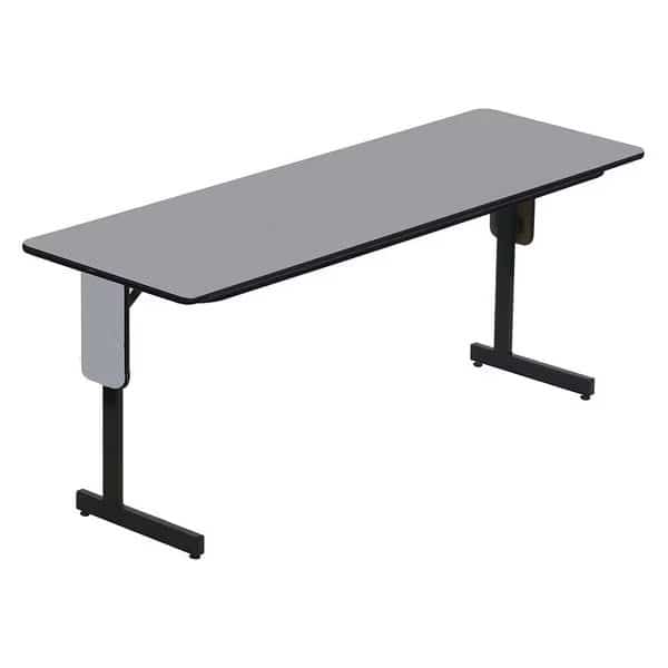 Rectangle Panel Leg Adjustable Height Folding Seminar Training Table, 18" W, 60" L, 29" H