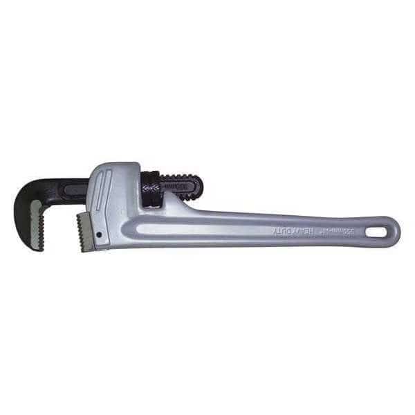 10" L 1-1/2" Cap. Aluminum Aluminum Straight Pipe Wrench, 10"