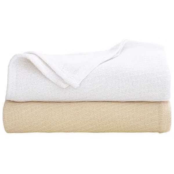 Blanket, Natural Cotton, 66x90", PK4