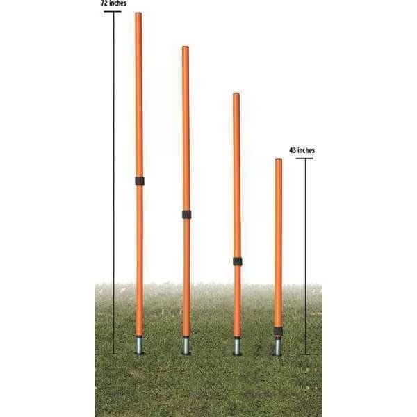 Agility Pole Set,Adjustable,PK4, Mfr#: AJAPSET, CHAMPION SPORTS