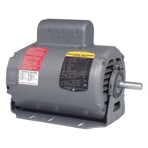 Capacitor-Start AC Induction Motor, 1/2 HP, 115V AC, 230V AC Voltage, 56 Frame, 1,725 Nameplate RPM