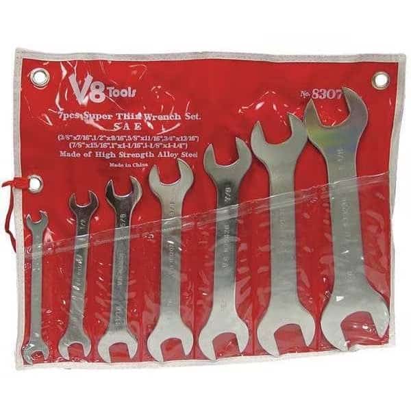 Super Thin Wrench Set, 3/8 - 1-1/4", 7 pcs