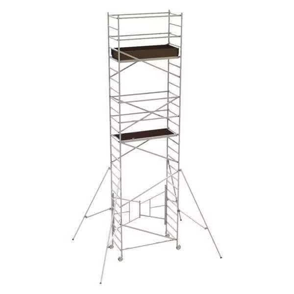 Scaffold, W/Guardrail, Easy-Set, Alum, 24 ft