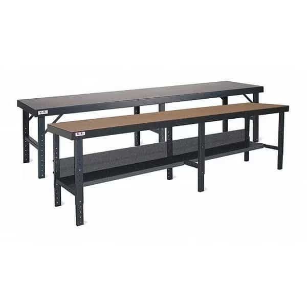 Folding Work Table, 34"W x 84"L, Wood Top