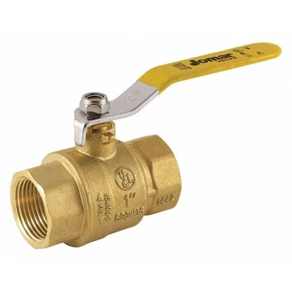 Brass Ball Valve,NPT,4", Mfr#: JF-100T, JOMAR VALVE