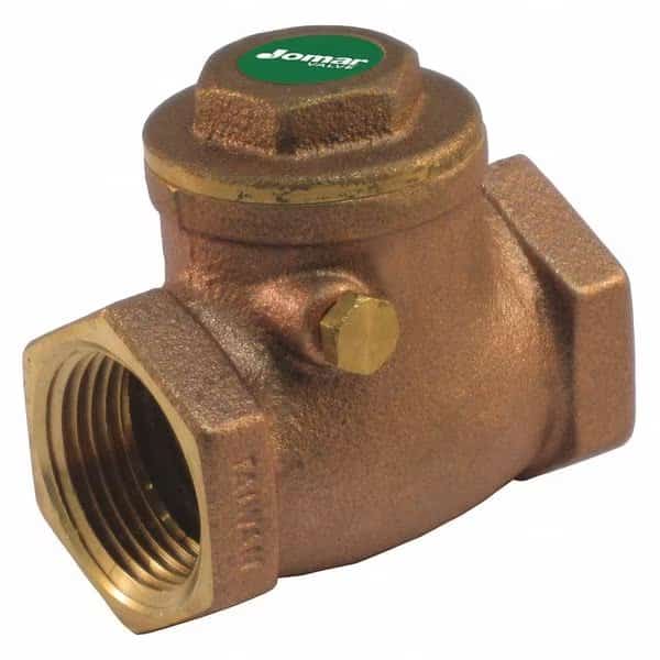 2" NPT Lead Free Brass Horizontal Check Valve