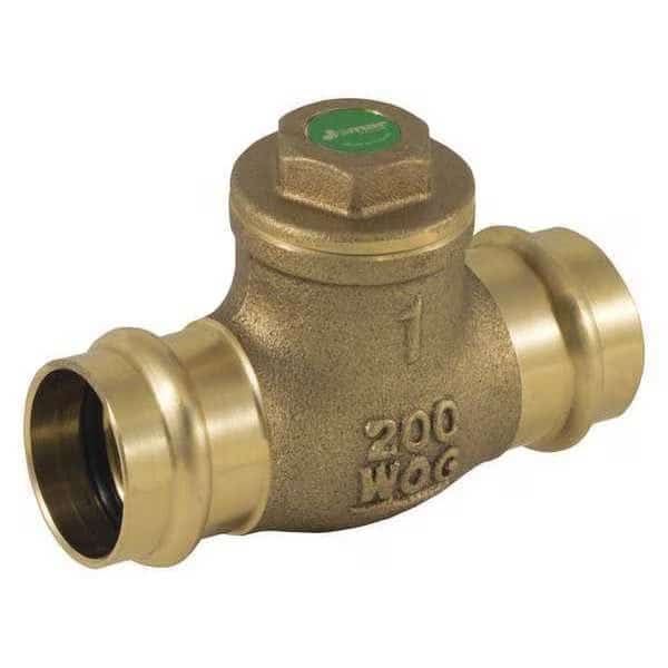 1/2" Press Lead Free Brass Horizontal Check Valve