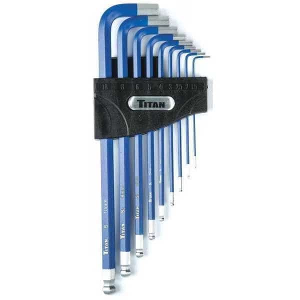9 Piece Metric L-Shape Hex Key Set, 12714