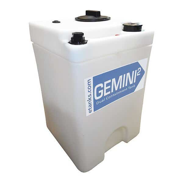 Storage Tank, Double Wall Square, LDPE 1.9, Nat, 10 Gal