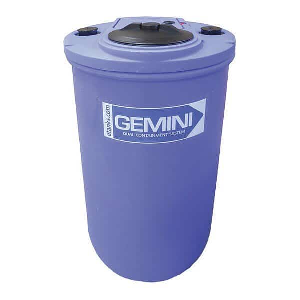 Storage Tank, Double Wall Vertical, LDPE 1.9, Blue, 40 Gal Flat