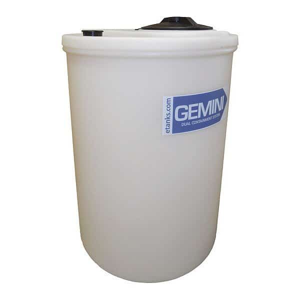 Storage Tank, Double Wall Vertical, XLPE 1.5, Nat, 62 Gal