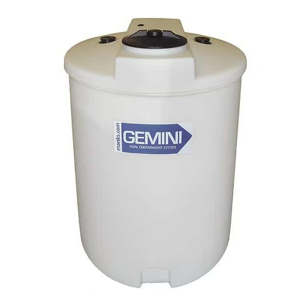 Storage Tank, Double Wall Vertical, XLPE 1.5, Nat, 120 Gal