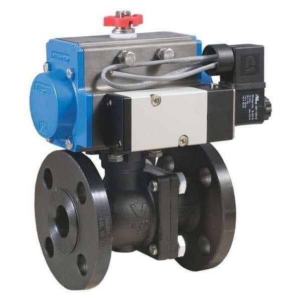 Pneumatic,Actuated Flanged,Ball Valve,CS, Mfr#: 8P766001-C1-4, BONOMI