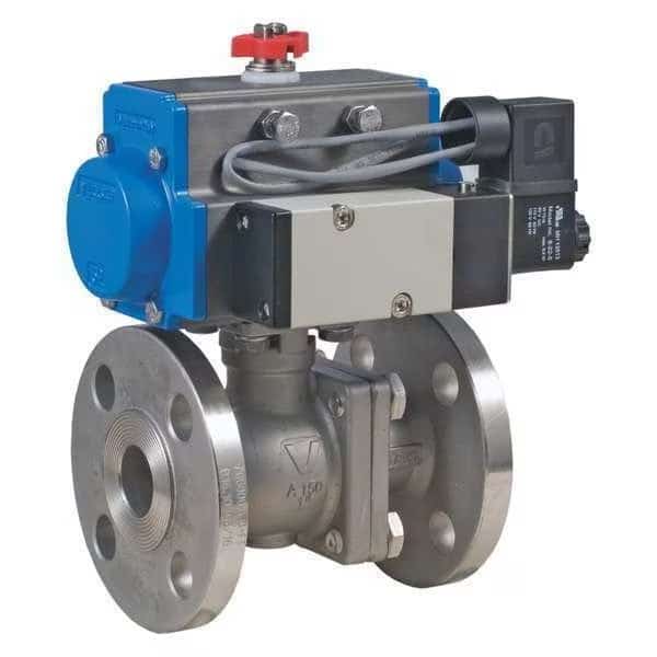 Pneumatic, Actuated Flanged, Ball Valve, SS