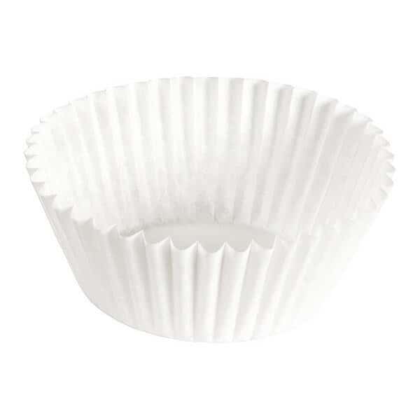 Fluted Bake Cup, 5", White, PK500