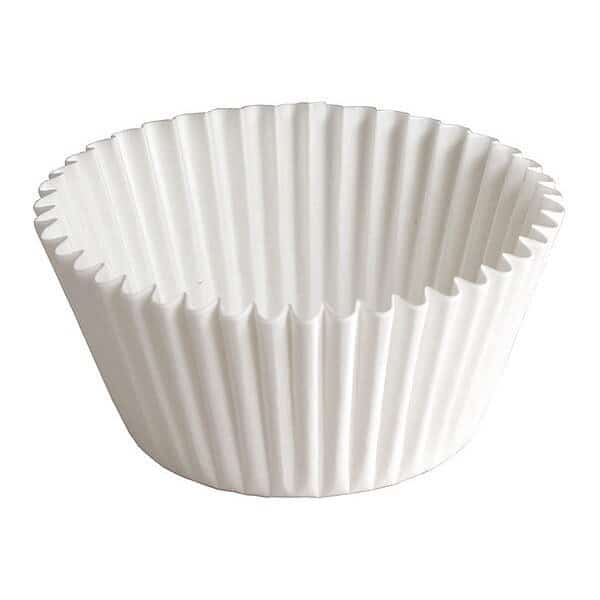 Fluted Bake Cup, 5-1/2", White, PK500