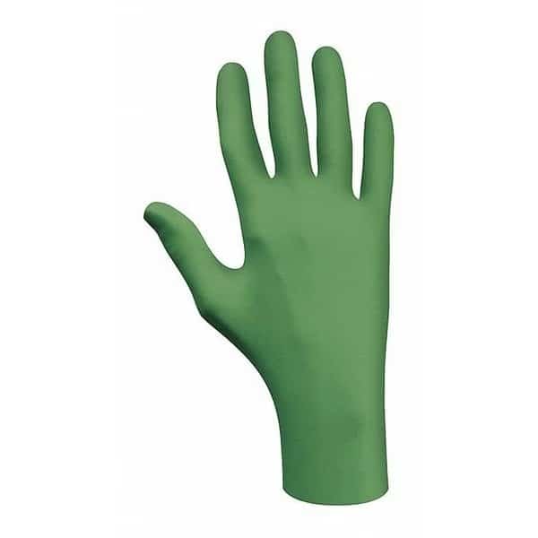 6110PF, Nitrile Disposable Gloves, 4 mil, Food Grade, Powder-Free, L, (9), Green, 100 Pack