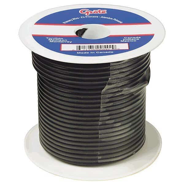 Sxl Wire, 16 Gauge, Black, 100 ft. Spool