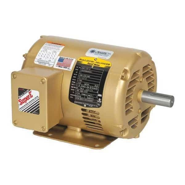 Three-Phase AC Induction Motor, 1 1/2 HP, 56C Frame, 230V AC, 460V AC Voltage, 1,760 Nameplate RPM