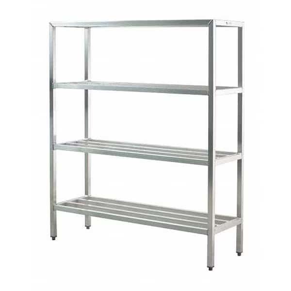 Metal Shelving Unit, 20"D x 72"W x 72"H, 4 Shelves, Aluminum, Color: Silver, New Age, Mfr#: 1064