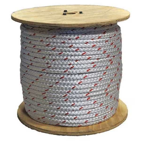 Utility Handline, White/Red, 5/8"