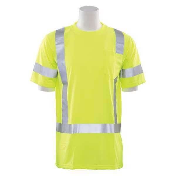 T-Shirt, Class 3, Hi-Viz, Lime, 2XL