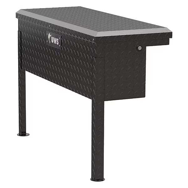36" Low Profile Side Mount Truck Tool Box, Black, Width: 14-3/8"