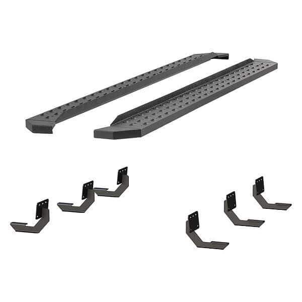 6-1/2" Black Powder Coated Steel Running Boards