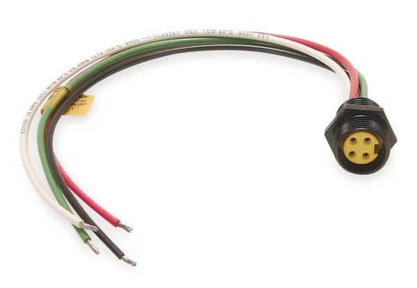External Thread Receptacle, 4, Female, 10A, BRAD HARRISON, Mfr# 1R4004A20A120