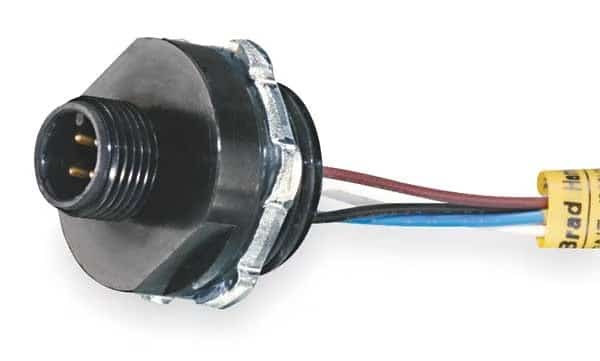 External Thread Receptacle, 4, Male, 22 AWG