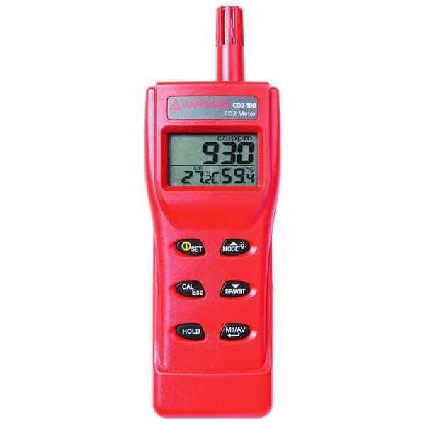 Hand-Held Carbon Dioxide Meter, 9999 PPM