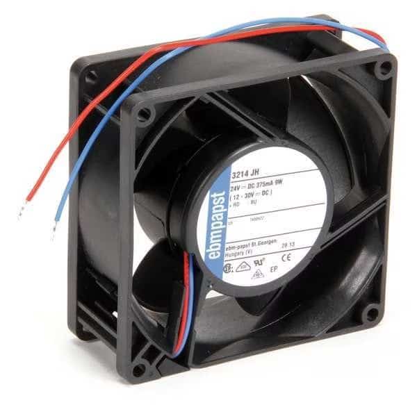 Axial Fan, Square, 24V DC, Fiberglass Reinforced Plastic, 3 5/8 in W.