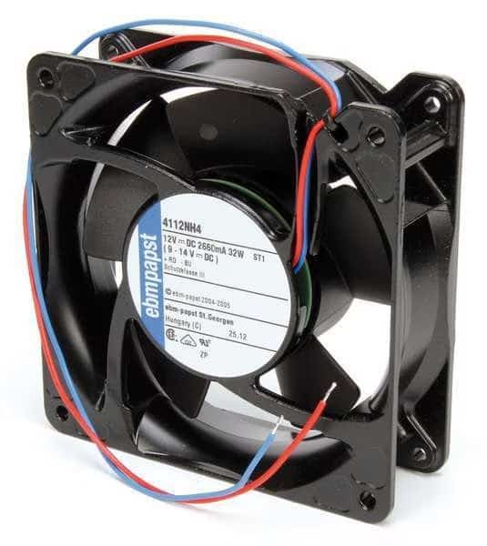 Axial Fan, Square, 12V DC, 209 cfm, 4 11/16 in W., EBM-PAPST, Mfr# 4112NH4