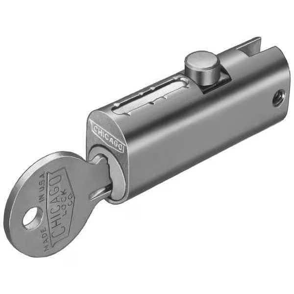 File Cabinet Locks, Chrome, 2 Number of Keys, Alike Key Type