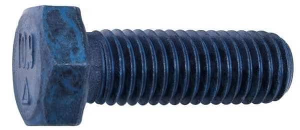Class 10.9, M6-1.00 Hex Head Cap Screw, Blue Phosphate Steel, 20 mm L, 50 PK