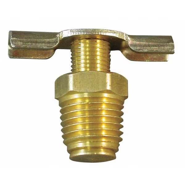 Drain Cock, Brass, MNPT, 1/4 In