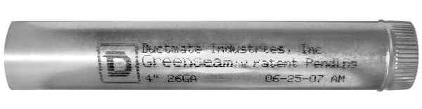 Round Rigid Ducts, 6 in Duct Dia, Galvanized Steel, 26 ga GA, 60" L