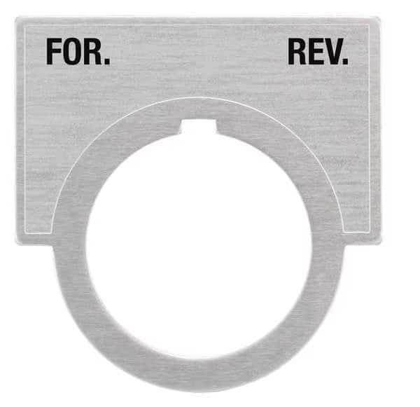 Legend Plate, For-Rev, Brushed Aluminum, SIEMENS, Mfr# 52NL31